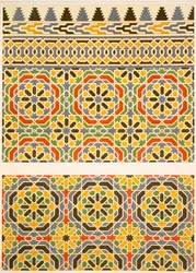 Decorazione ceramica geometrica (Faience) dalla Moschea di Cheykhoun, XIX secolo